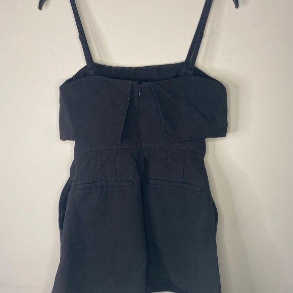Club Monaco Black Short Romper Sleeveless Spaghetti Straps Size 00 - Picture 11 of 13